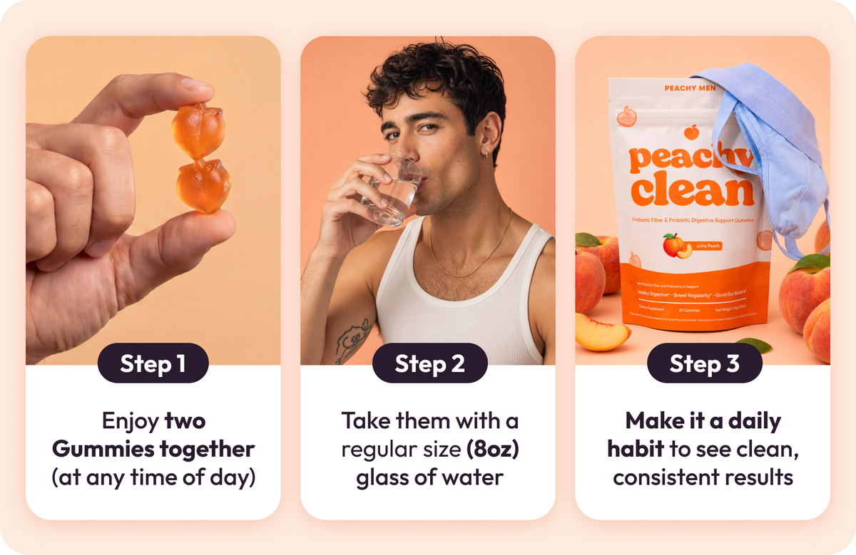 Peachy Clean Sugar-Free Pre+Probiotic Fiber Gummies