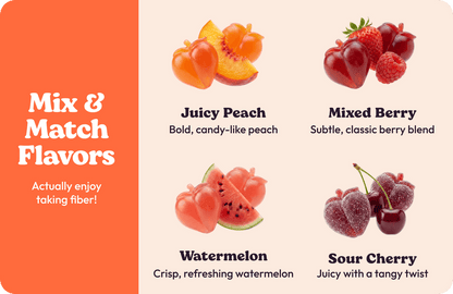 Peachy Clean Sugar-Free Pre+Probiotic Fiber Gummies